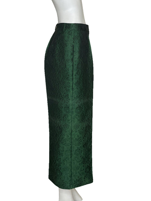 Pantalòn Trucco Jacquard Verde-Talla M