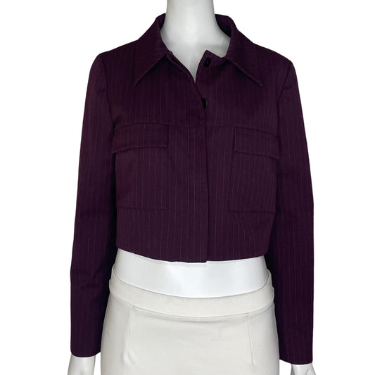 Blazer Amanda Uprichard Crop Rojo Vino-Talla M