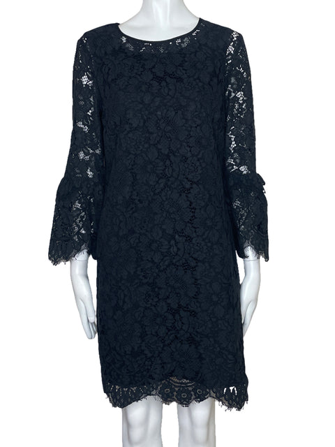 Vestido Banana Republic Midi Encaje Negro-Talla 6