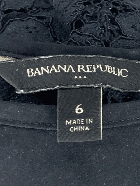 Vestido Banana Republic Midi Encaje Negro-Talla 6