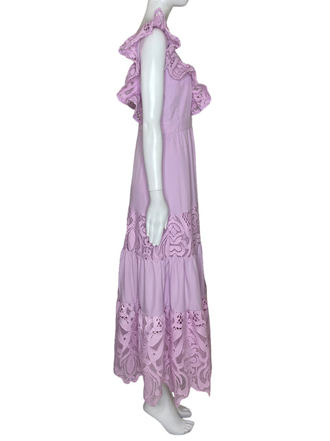 Vestido Simplee Encaje Rosado-Talla S