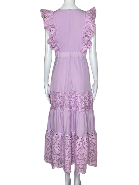 Vestido Simplee Encaje Rosado-Talla S