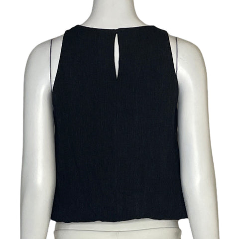 Top Massimo Dutti Elastico Negro-Talla S