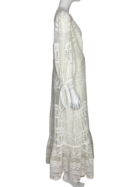Vestido Farm Rio Encaje Blanco-Talla S