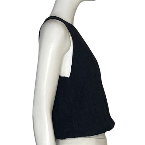 Top Massimo Dutti Elastico Negro-Talla S
