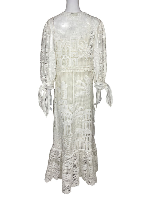 Vestido Farm Rio Encaje Blanco-Talla S