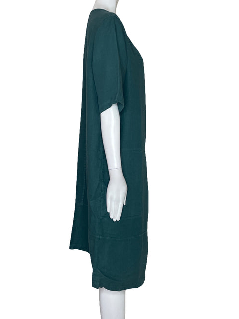 Vestido Purejill Cuello V Verde-Talla M