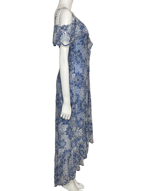 Vestido BCBG Encaje Sin Mangas Azul-Talla M