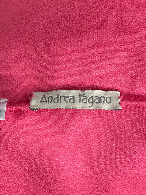 Vestido Andrea Pagano Halter Asimétrico rosado-Talla M