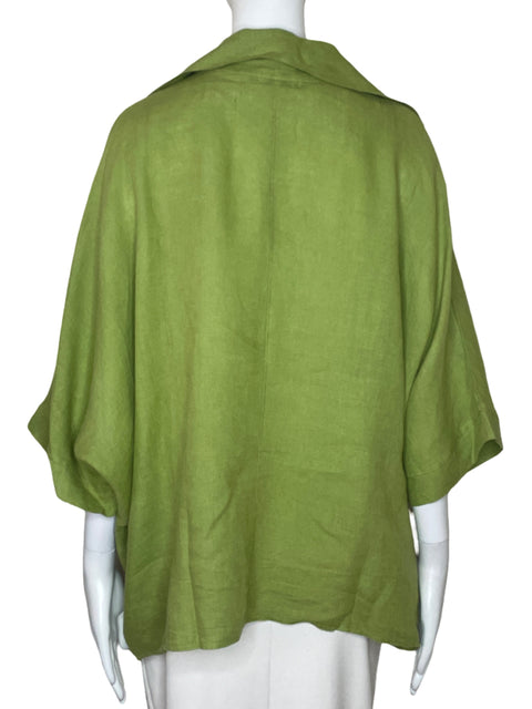Blusa Made In Italia Cuello V Verde-Talla S