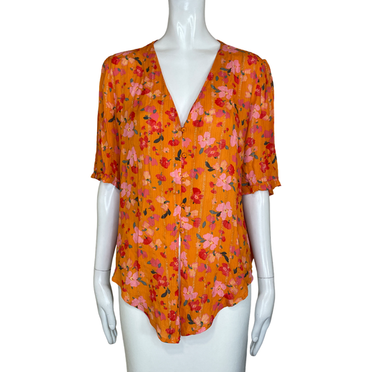 Blusa LA PETITE ETOILE Estampado Brillos Naranja - Talla 3