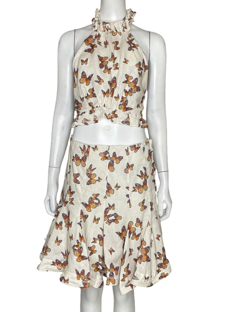 Set Agua Bendita Mariposas Beige-Talla M