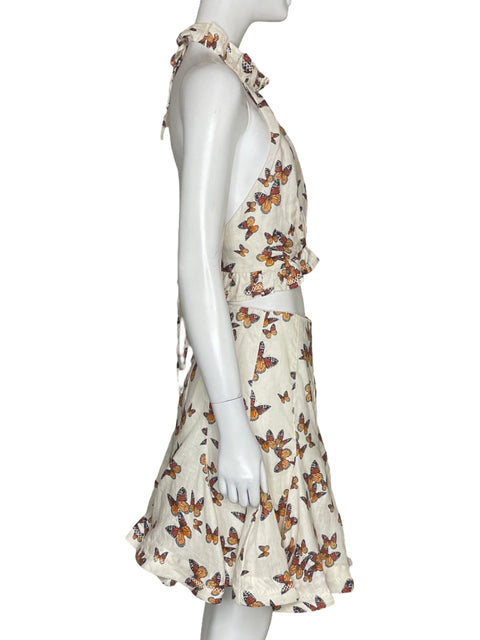 Set Agua Bendita Mariposas Beige-Talla M