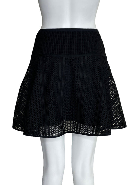 Falda Armani Exhange Troquelada Mini Negro-Talla 6