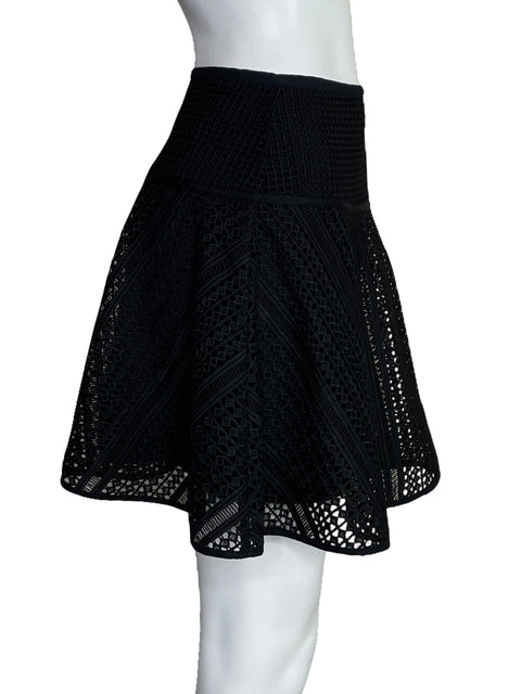 Falda Armani Exhange Troquelada Mini Negro-Talla 6