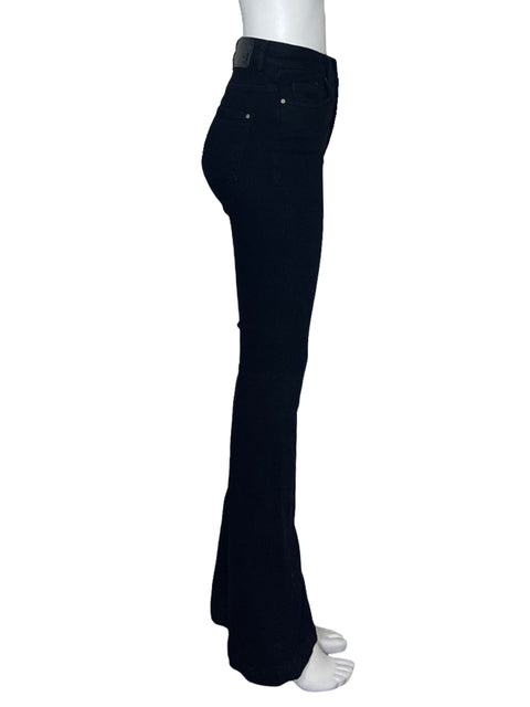 Pantalón Zara Botones Boot Cut Negro-Talla 2