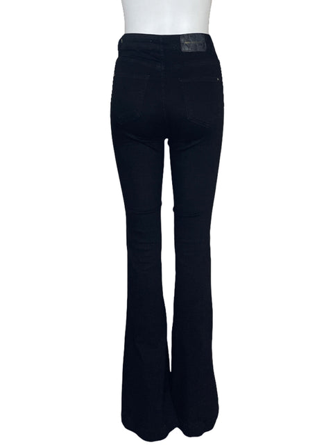 Pantalón Zara Botones Boot Cut Negro-Talla 2