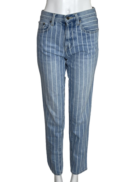 Pantalón Pistola Slim Rayas Azul-Talla 25