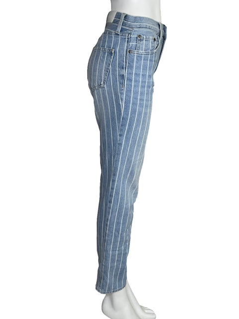 Pantalón Pistola Slim Rayas Azul-Talla 25