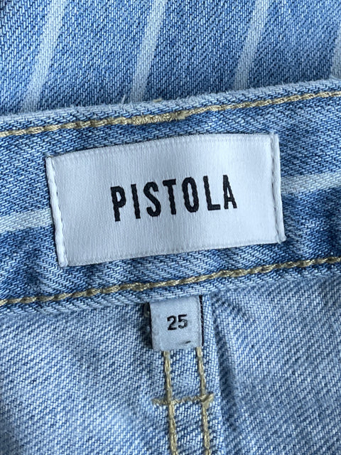 Pantalón Pistola Slim Rayas Azul-Talla 25