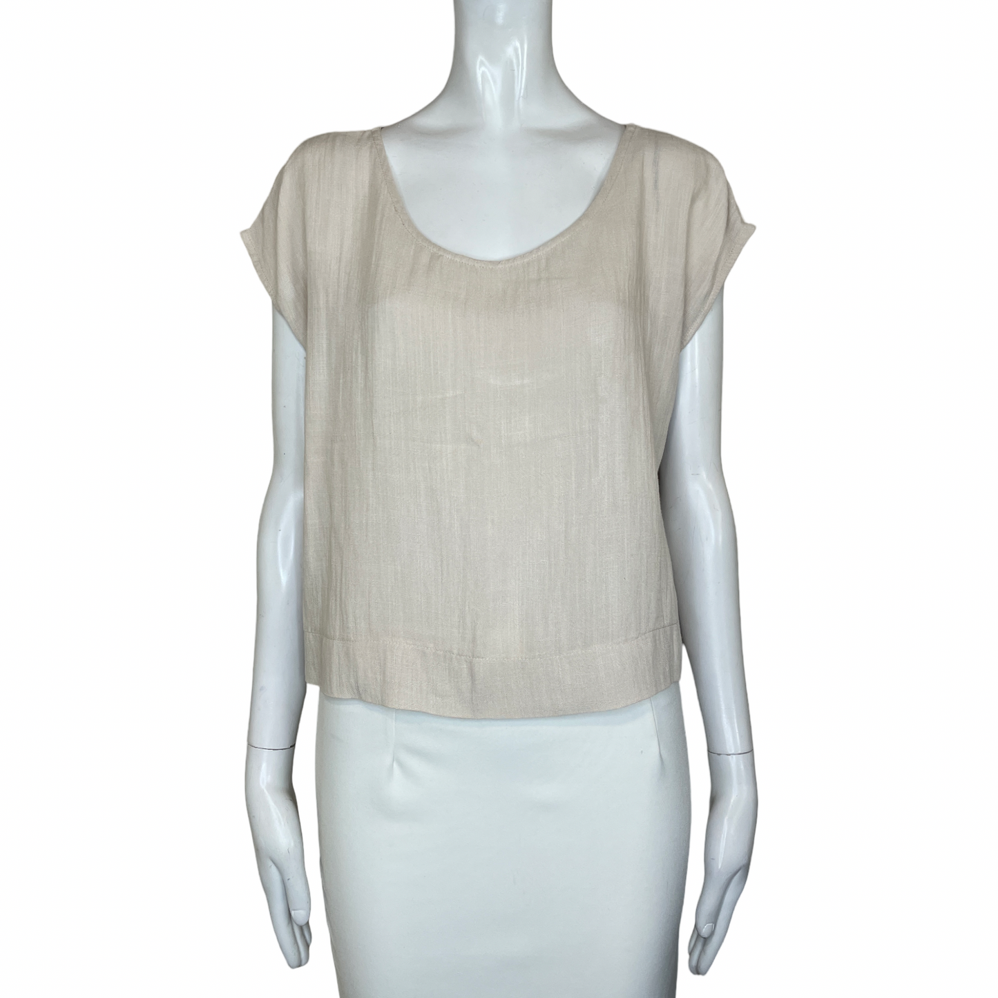 Blusa FINAL TOUCH Sin Mangas Fluido Beige - Talla M