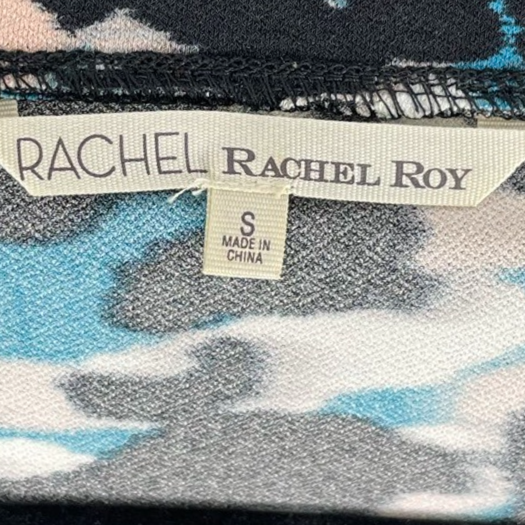 Blusa Rachel Roy Manga Descubierta Estampada Rosado- Talla S