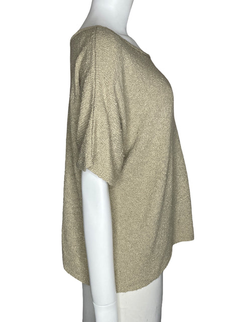 Top Amira De Punto Beige-Talla M