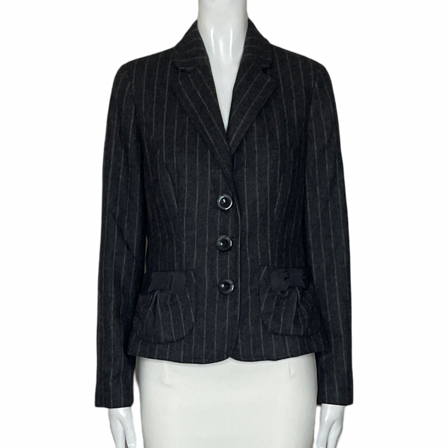 Blazer Luisa Spagnoli Bolsillo Lazo Gris-Talla 42