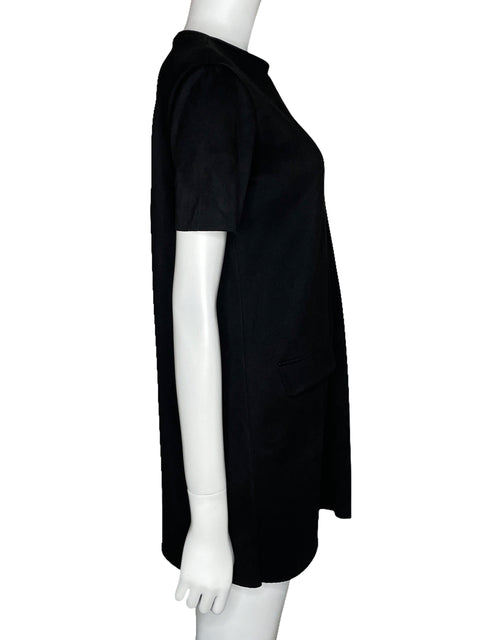 Vestido Zara Mini Cuello Redondo Negro-Talla S