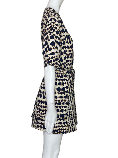 Vestido Zara Cinturón Tenzado Beige-Talla M