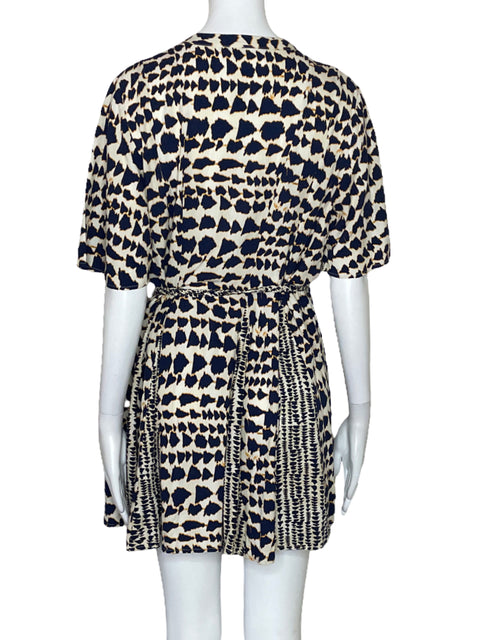 Vestido Zara Cinturón Tenzado Beige-Talla M