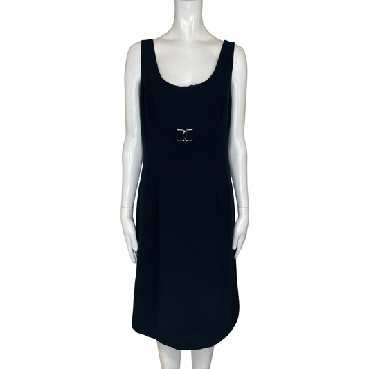 Vestido TAHARI Sin Mangas Negro - Talla 10