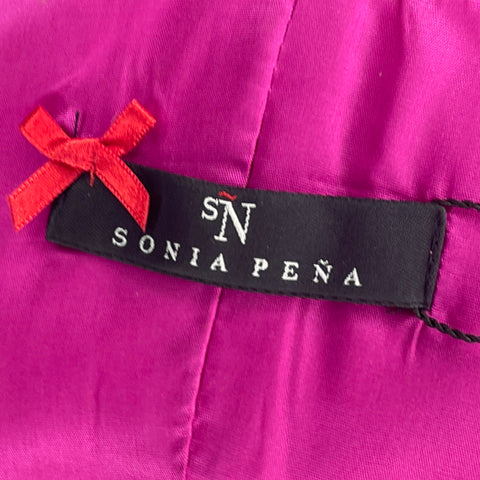 Vestido Sonia Peña Encaje Fucsia - Talla 42