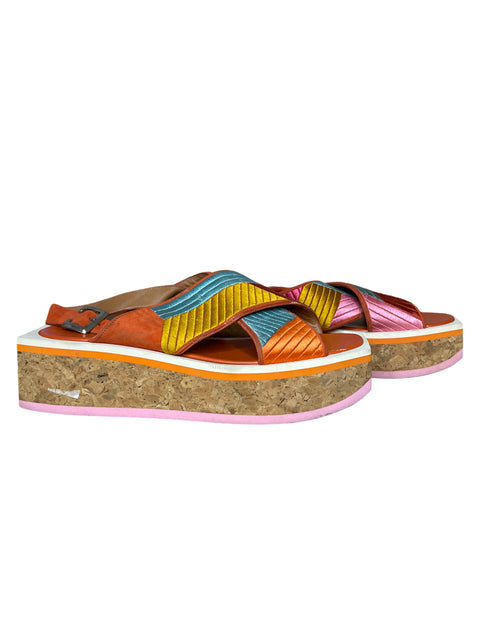Calzado Clergerie Corcho Naranja- Talla 39