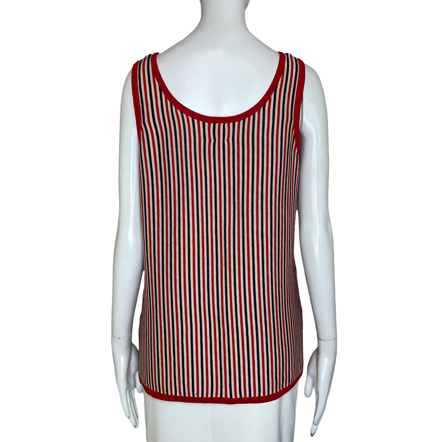 Blusa ANNE KLEIN Sin Mangas Líneas Rojo - Talla M