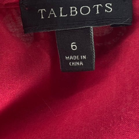 Vestido Talbots Encaje Rojo - Talla 6