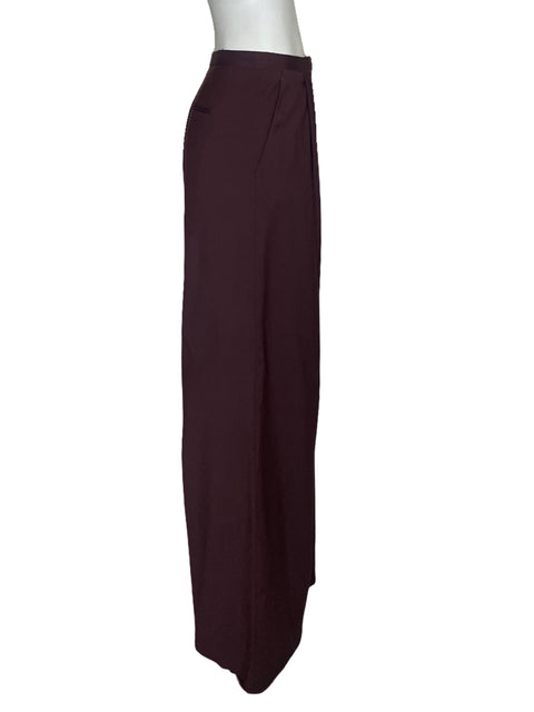 Pantalòn Massimo Dutti Trouser Rojo Vino-Talla 6