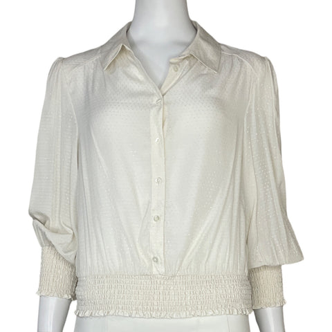 Blusa 1. State  Mangas Larga Blanco - Talla S