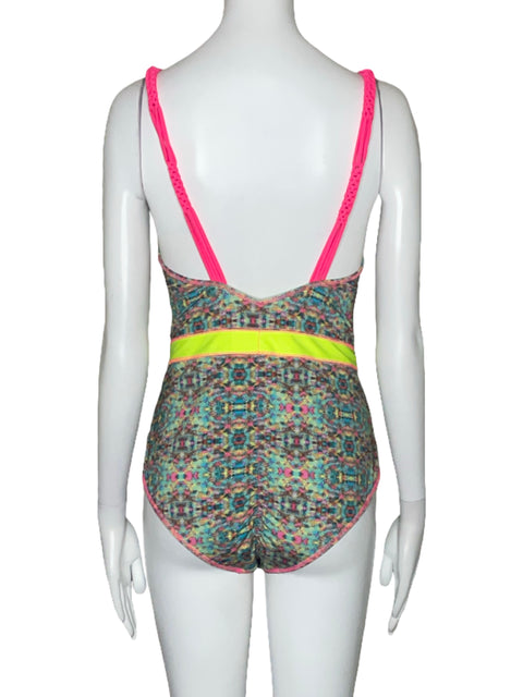 Vestido de Baño Mar De Rosas Estampado Rosado-Talla L