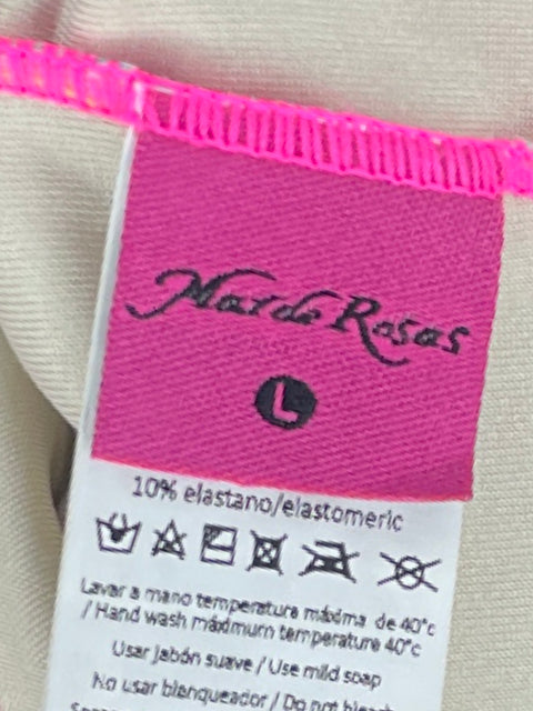 Vestido de Baño Mar De Rosas Estampado Rosado-Talla L