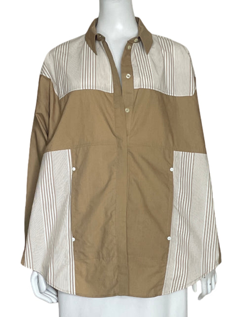 Camisa Purificación Garcia Oversize Beige-Talla M