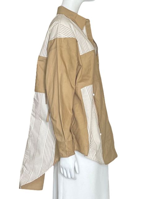 Camisa Purificación Garcia Oversize Beige-Talla M