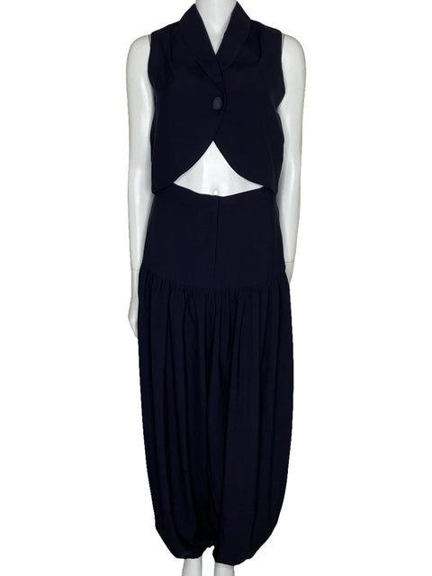 Set Shantall Vest+Pantalón Bombacho Azul-Talla M
