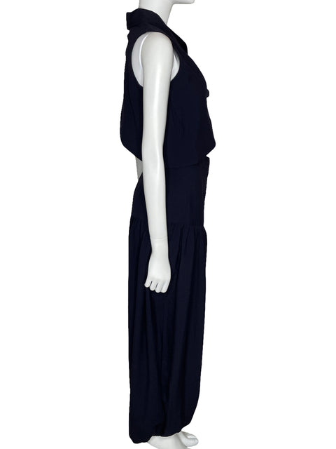 Set Shantall Vest+Pantalón Bombacho Azul-Talla M