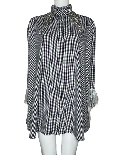 Vestido Tesoro TPS Cuadros Piedras Blanco-Talla S