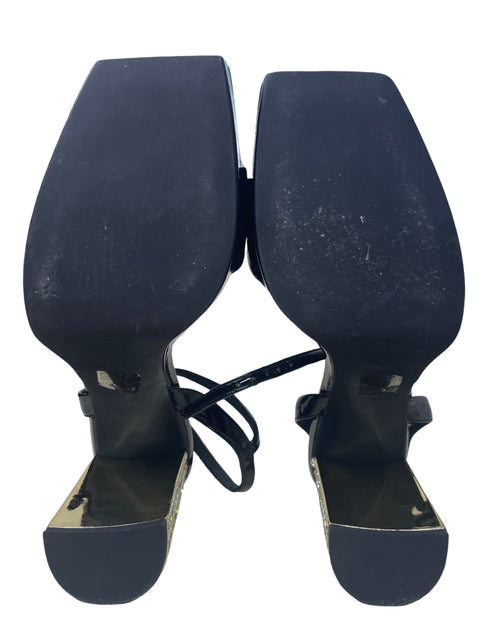 Calzado Jeffrey Campbell Pedreria Tiras Negro-Talla 8.5