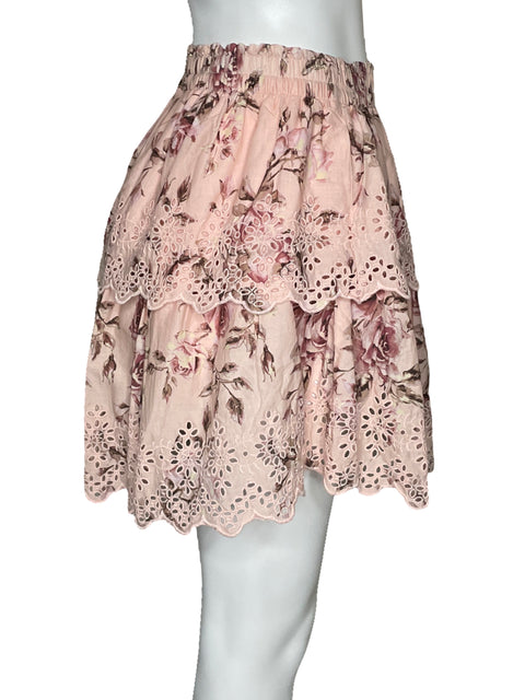 Falda GapxLoveShackFancy Rosado-Talla L