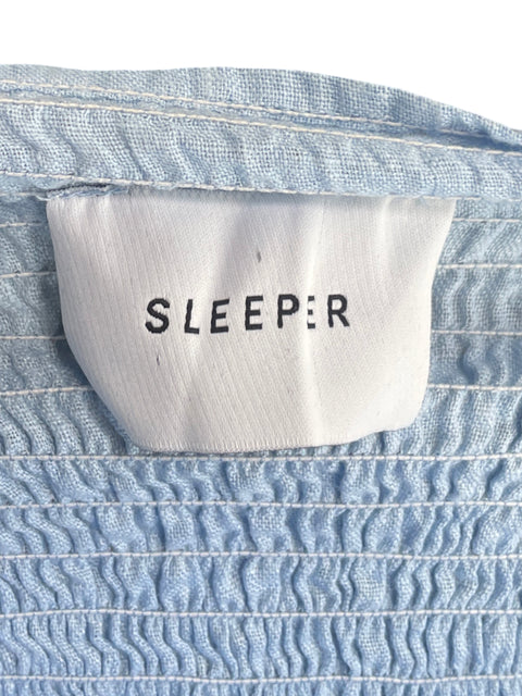 Vestido Sleeper Mangas Abullonadas Azul-Talla L