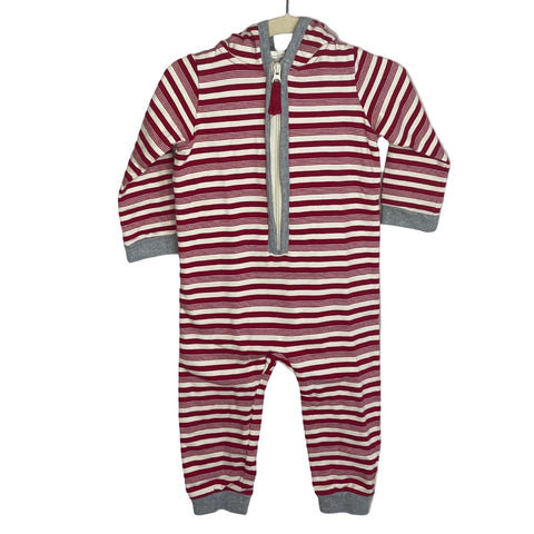 Mono Burt's Bees Baby Rayas Rojo - Talla 12M