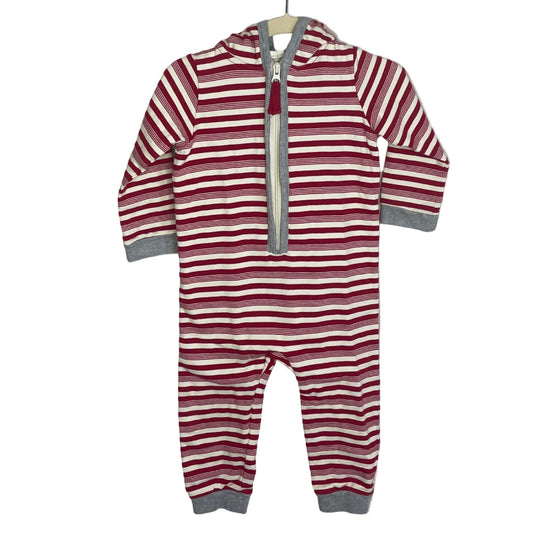 Mono Burt's Bees Baby Rayas Rojo - Talla 12M